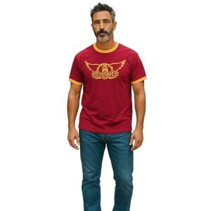 Vintage Aerosmith Tour Tee Delta Pro Weight T Shirt Crew Member Roadie sz L